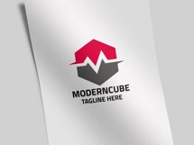 Modern Cube Letter M Logo Product Image 2