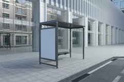 Bus Shelter Outdoor Advertising Sign Mockup Product Image 2