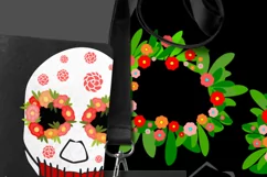 Hand Drawn Sugar Skulls ClipArt Set of 6 PNG Files Product Image 4