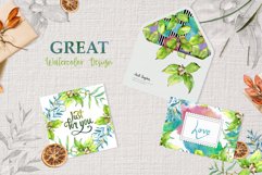 Elaeagnus leaves Watercolor png Product Image 3
