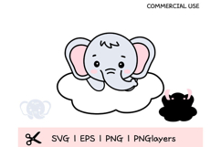 Baby Elephant Clipart Bundle | 21 Cute Nursery Animals SVG P Product Image 7