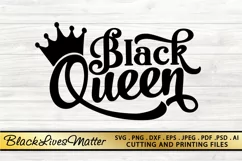 Black Queen SVG Black Woman SVG PNG EPS DXF AFRO Girl SVG Product Image 2