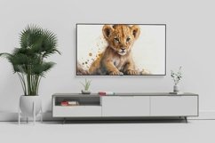 Samsung Frame Tv Art, Watercolor Baby Lion Set of 4 Product Image 6