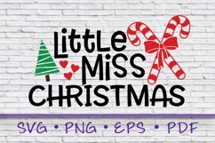 Little Miss Christmas, Christmas SVG, Miss Christmas SVG Product Image 1