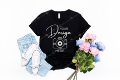 Bella Canvas Mockup 3001 Black T-shirt Mock up Product Image 1