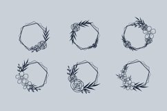 Various Hand drawn Floral Geometric Frames Set Product Image 1