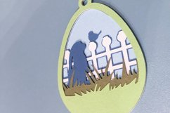 Easter SVG Ornament | Easter Bunny 3D Layered Design Product Image 5