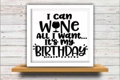 Birthday SVG DXF JPEG Silhouette Cameo Cricut wine svg girl Product Image 2
