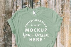 Bella Canvas 3001 T-shirt mock-up, color Heather Mint Product Image 2