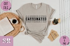 Caffeinated stacked word| vinyl cutting | coffee svg Product Image 7