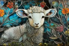 Sheep Stained Glass Background Wallpaper Product Image 1