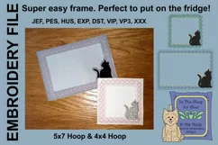 Cat Silhouette Picture Frames - 4 x 4 and 5 x 7 Hoops Product Image 2