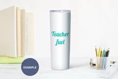 Teacher 20oz Skinny tumbler mockup, Back to school mockup Product Image 2