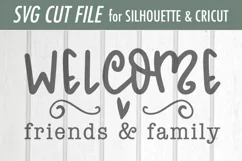 Welcome Friends and Family - Doormat - SVG File Product Image 3