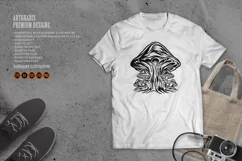 Silhouette of Nature Fungus Plant Mushrooms Product Image 4