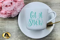 Christmas SVG PNG EPS DXF Let It Snow SVG Christmas Quotes Product Image 6