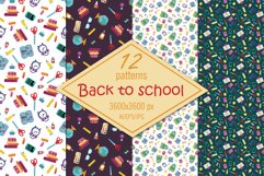 Back to school digital paper /seamless patterns Product Image 1