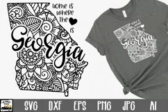 Georgia Mandala SVG File - Home is Where the Heart Is SVG Product Image 1