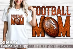 Football Mom| Rustic Football Sublimation Png Product Image 1