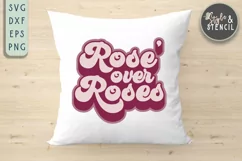 Valentine Rose Over Roses Retro SVG - PNG, DXF, EPS, SVG Product Image 5