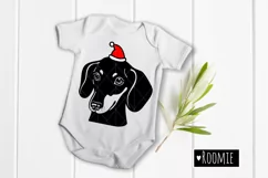 Christmas Dachshund in Santa hat svg file, Dachshund svg Product Image 2