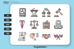 Political - Filled Outline Style| Icons Product Image 1