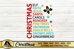 Christmas SVG PNG EPS DXF Christmas Word Art SVG Cut file Product Image 2