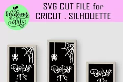 Baby its scary outside svg, halloween porch sign svg Product Image 2