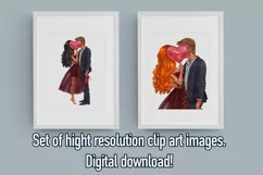 Valentine's Day Clipart, Love Couple Clip Art Product Image 2