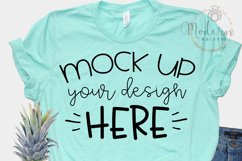 Mock up Bella Canvas 3001 Heather Mint Unisex Mockup Product Image 1
