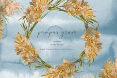 Watercolor Pampas Grass Wreath Collection Product Image 6