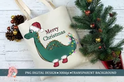 Christmas Dino Sublimation Design PNG, Dino Nursery Product Image 1