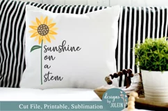 Sunshine on a stem Sunflower - SVG, Sublimation, Printable Product Image 4