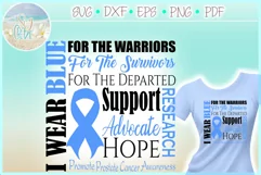 I WEAR BLUE Prostate Cancer Awareness SVG DXF EPS PNG PDF Product Image 1