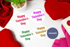 Four Round Coasters Mockup Valentine's Day, PSD & PNG Mockup Product Image 4