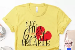 Little Miss Heart Breaker - Love & Valentine SVG EPS DXF PNG Product Image 3