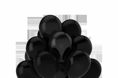 200 BLACK BALLOONS TRANSPARENT PNG FILES, PHOTOSHOP OVERLAYS Product Image 8