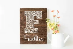 Letter F SVG Cut File|Mandala Monogram Letter F SVG File Product Image 2