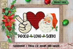 Peace Love Santa | Christmas | Sublimation | PNG | Printable Product Image 4
