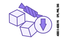 Colored Sugar Reduction Icon Product Image 1