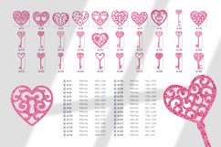 Decorative glitter hearts and romantic keys Product Image 2