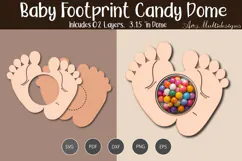 Baby Footprint Candy Dome holder Product Image 1