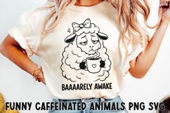 Funny Caffeinated Animals Clipart SVG PNG Product Image 1