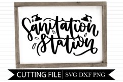 Sanitation Station - Hand Lettered SVG Product Image 1