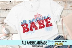 All American Babe Sublimation PNG Product Image 1