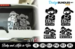 Baby in Car, Kids in Car, Babies on Board Signs Stickers Product Image 1