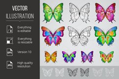 Set of different colored butterflies Product Image 1
