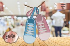 Boy or Girl Shoes Cake topper layered Product Image 2