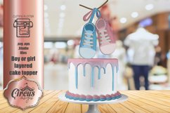 Boy or Girl Shoes Cake topper layered Product Image 1