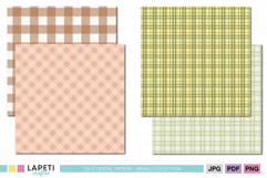 Neutral plaid digital background paper for baby memory keeping albums.